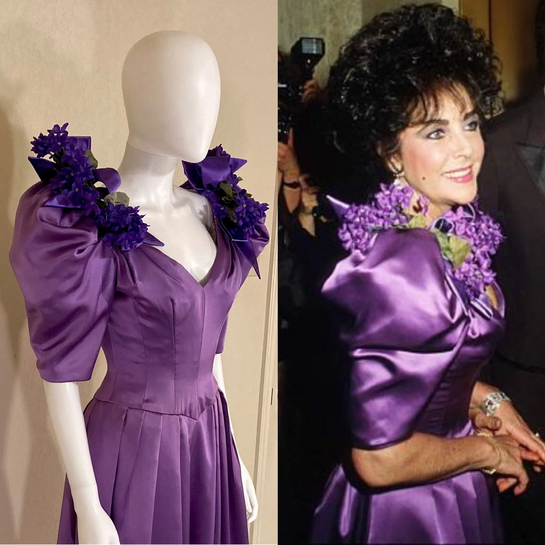 Elizabeth taylor top purple dress